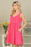 Pink Sleeveless Dress-Sandi's Styles