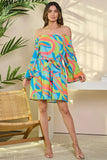 Multi color swirl dress-Sandi's Styles
