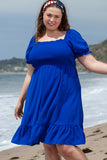Royal Blue Curvy-Plus Dress-Sandi's Styles
