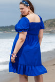 Royal Blue Curvy-Plus Dress-Sandi's Styles