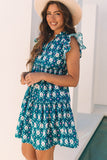 Teal Tiered Dress-Sandi's Styles