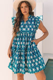 Teal Tiered Dress-Sandi's Styles