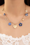 Blue blossom charm necklace-Sandi's Styles
