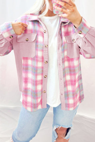 Pink Plaid Shacket-Sandi's Styles