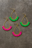 Teardrop hoop earrings-Sandi's Styles