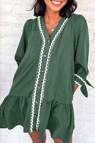 Green Rick Rack Trim Dress