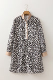 Leopard Print Dress With Contrast Trim