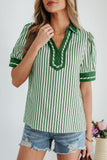 Green Stripe Top