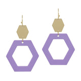 Open Hexagon Earrings-Sandi's Styles