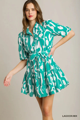 Teal and White Dress Teal and White Dress
