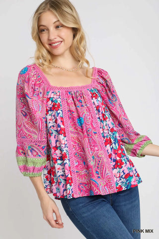 Pink Patchwork Top