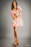 White Floral Print Dress-Sandi's Styles