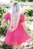 Pink Textured Dress