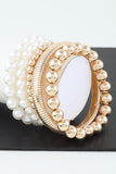 Pearl and Gold Bracelet Set-Sandi's Styles