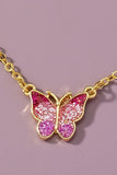 Pink Butterfly Necklace-Sandi's Styles