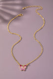 Pink Butterfly Necklace-Sandi's Styles