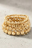 Gold Beaded Bracelet set