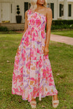 Floral One Shoulder Dress-Sandi's Styles