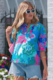 Blue Floral Top-Sandi's Styles