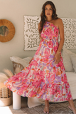 Floral One Shoulder Dress-Sandi's Styles