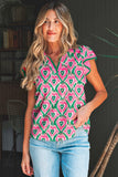 Pink and Green Heart Top-Sandi's Styles