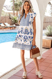 Navy and Cream Dress-Sandi's Styles