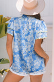 Blue Top With Yellow Accents-Sandi's Styles
