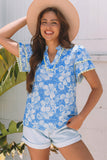 Blue Top With Yellow Accents-Sandi's Styles