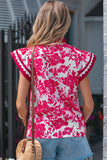 Red and White Toile Top-Sandi's Styles