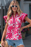 Red and White Toile Top-Sandi's Styles