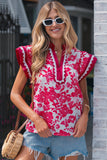 Red and White Toile Top-Sandi's Styles