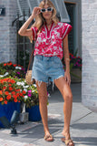 Red and White Toile Top-Sandi's Styles