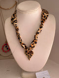 Leopard Print Scarf Necklace