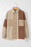 Brown Herringbone Shacket