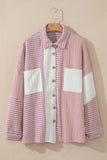 Pink Herringbone Shacket