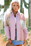 Pink Herringbone Shacket