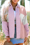 Pink Herringbone Shacket