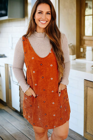 Rust Romper Dress