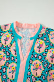 Teal Leopard Print Dress-Sandi's Styles
