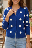 Blue Polka Dot Cardigan-Sandi's Styles