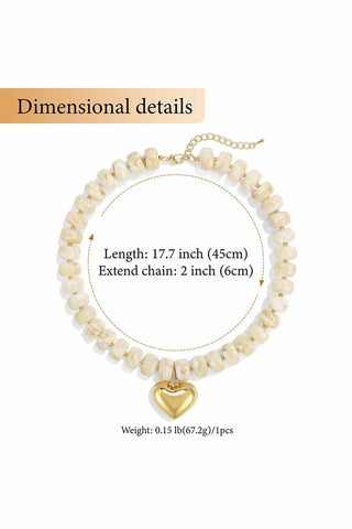 Beige Beaded Necklace