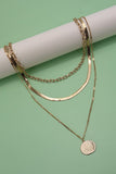 Filigree Circle pendant gold necklace-Sandi's Styles