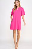 Hot Pink Dress-Sandi's Styles