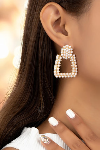 Pave Pearl Earrings-Sandi's Styles