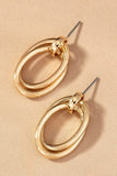 Double intertwined hoop drop earrings-Sandi's Styles