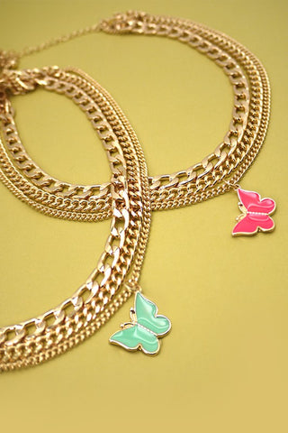 Butterfly Layered Necklace-Sandi's Styles