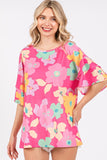 Pretty in Pink Floral Top in Regular and Curvy-Plus Size-Sandi's Styles