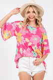 Pretty in Pink Floral Top in Regular and Curvy-Plus Size-Sandi's Styles