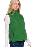 Green Puffer Vest-Sandi's Styles