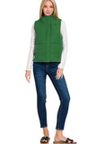 Green Puffer Vest-Sandi's Styles